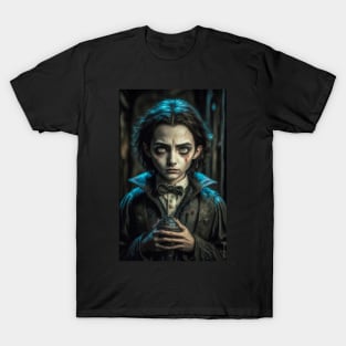 Young victorian vampire portrait T-Shirt